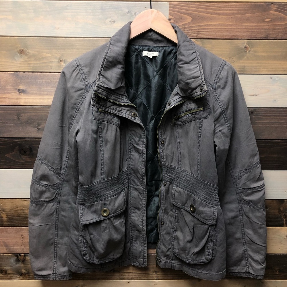 Utility Jacket Military Style Grey